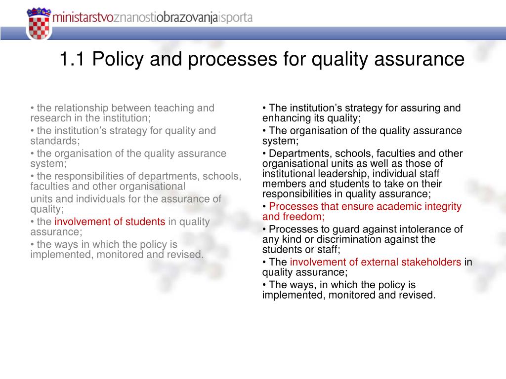 PPT - Enhancing Quality in Higher Education: ESG Standards and ...
