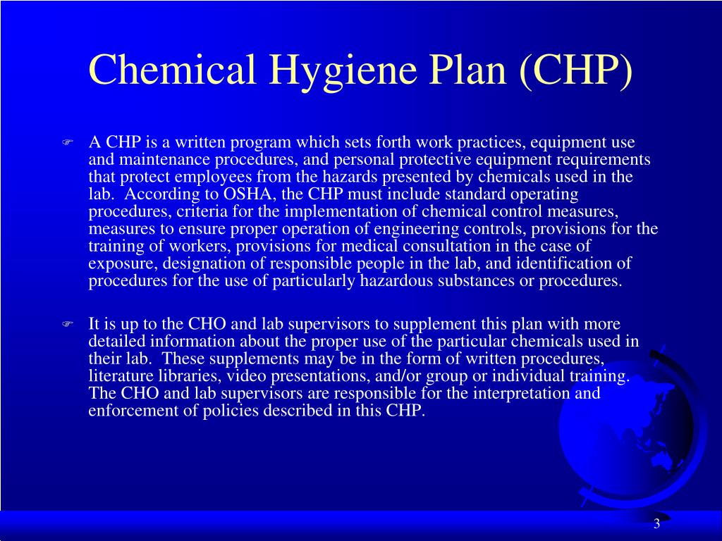 PPT LABORATORY SAFETY “Chemical Hygiene Training” PowerPoint