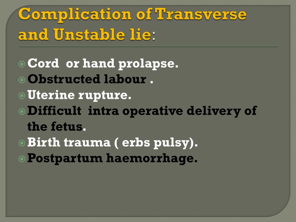 transverse lie presentation meaning in tamil