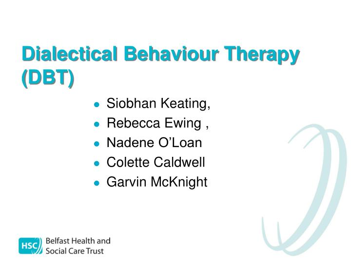 dialectical behaviour therapy dbt n.