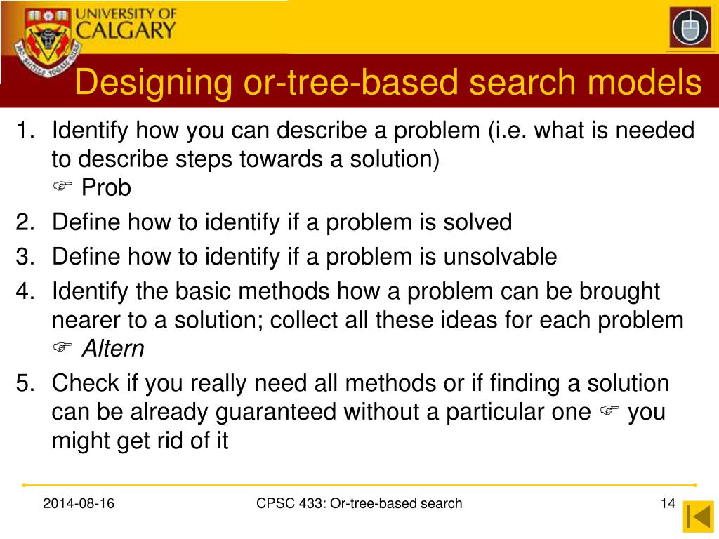 PPT CPSC 433 Artificial Intelligence Search Paradigms Or Tree