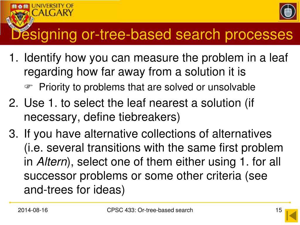PPT CPSC 433 Artificial Intelligence Search Paradigms Or Tree