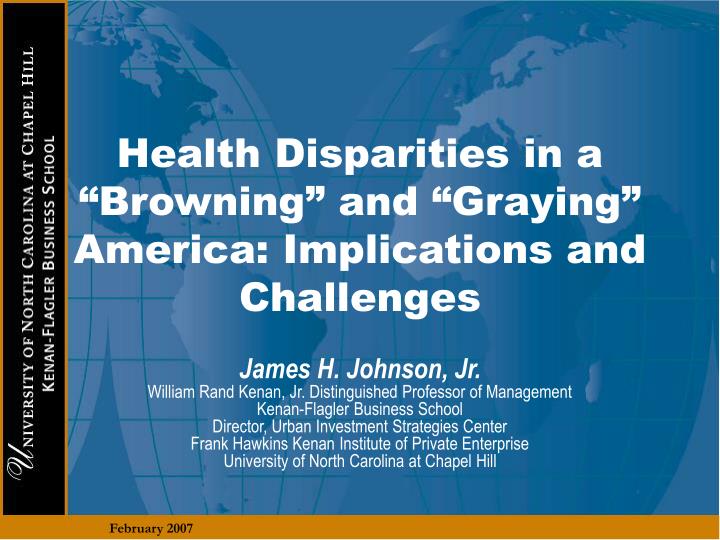 health disparities in a browning and graying america implications and challenges n.