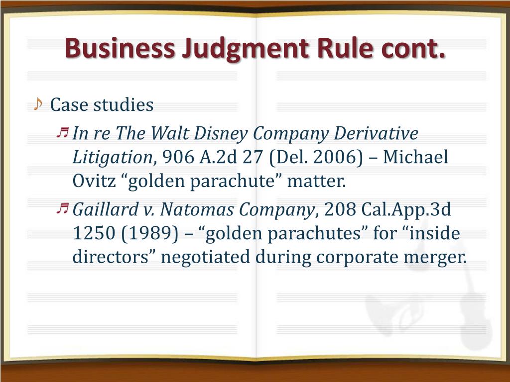 business judgement rule pdf Judgement pelaksanaan ketentuan
