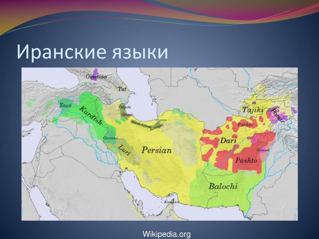 Карта народов ирана