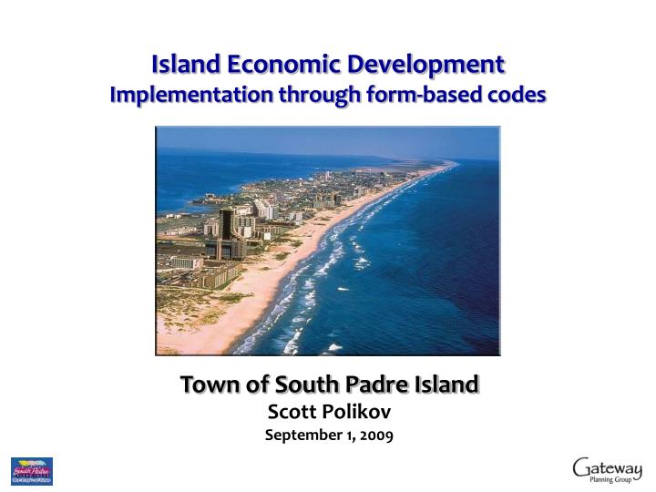 PPT Island Economic Development Implementation through formbased