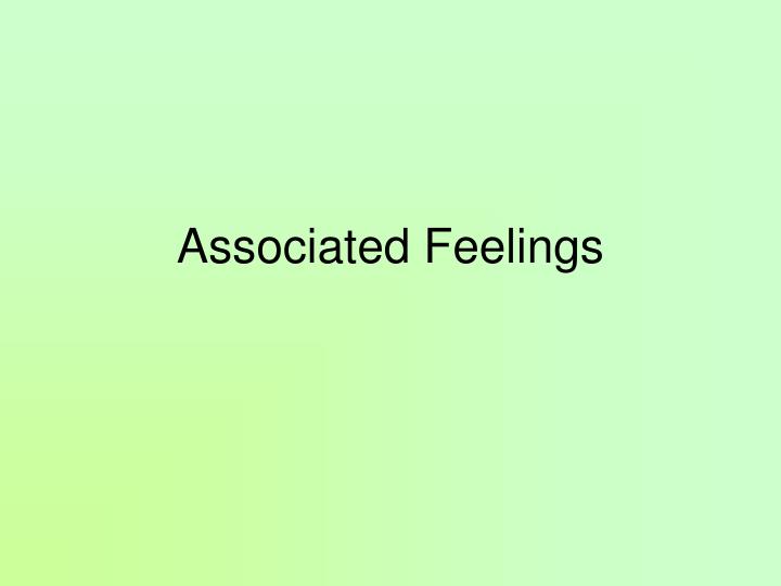 associated feelings n.