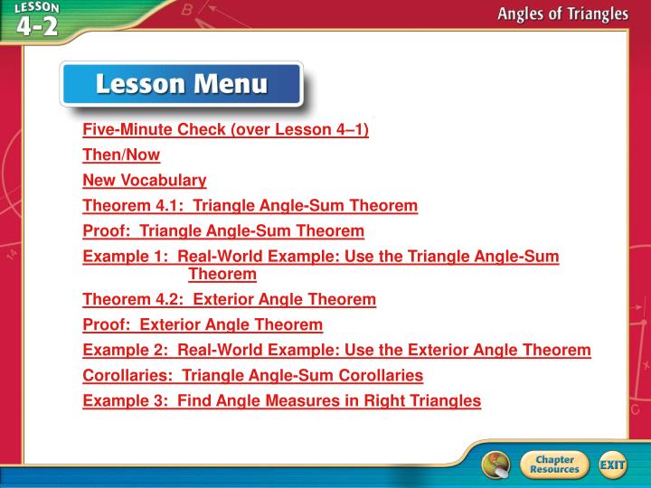 Ppt Lesson Menu Powerpoint Presentation Free Download