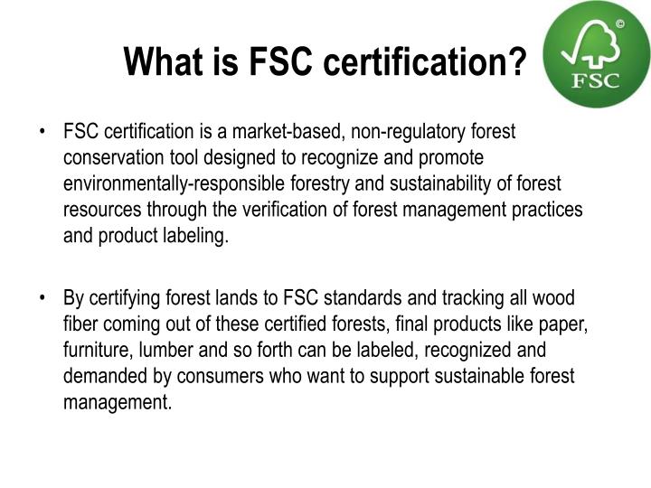 PPT FSC Certification What does it mean for forest owners? PowerPoint