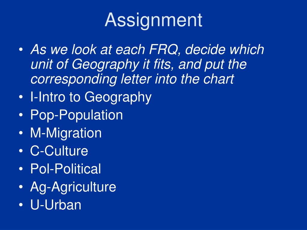 PPT APHG FRQ’s PowerPoint Presentation, free download ID3301220
