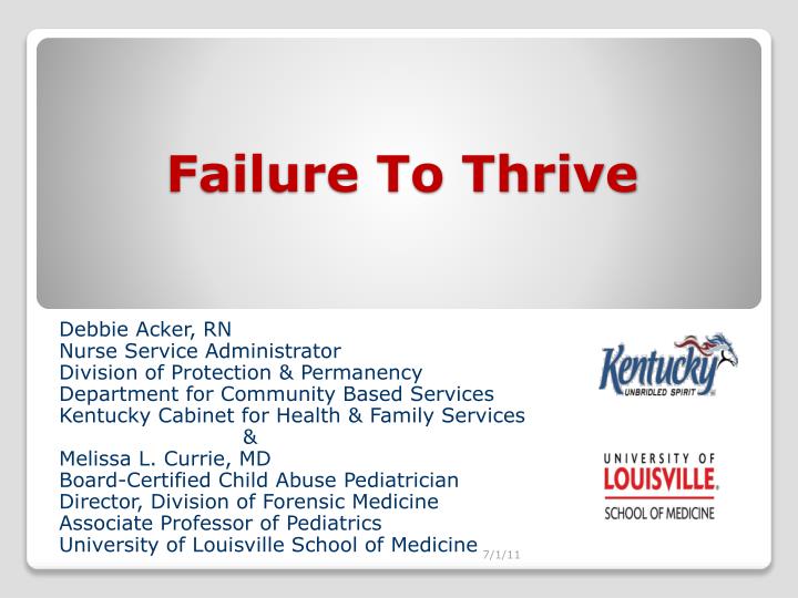 PPT Failure To Thrive PowerPoint Presentation, free download ID3301817