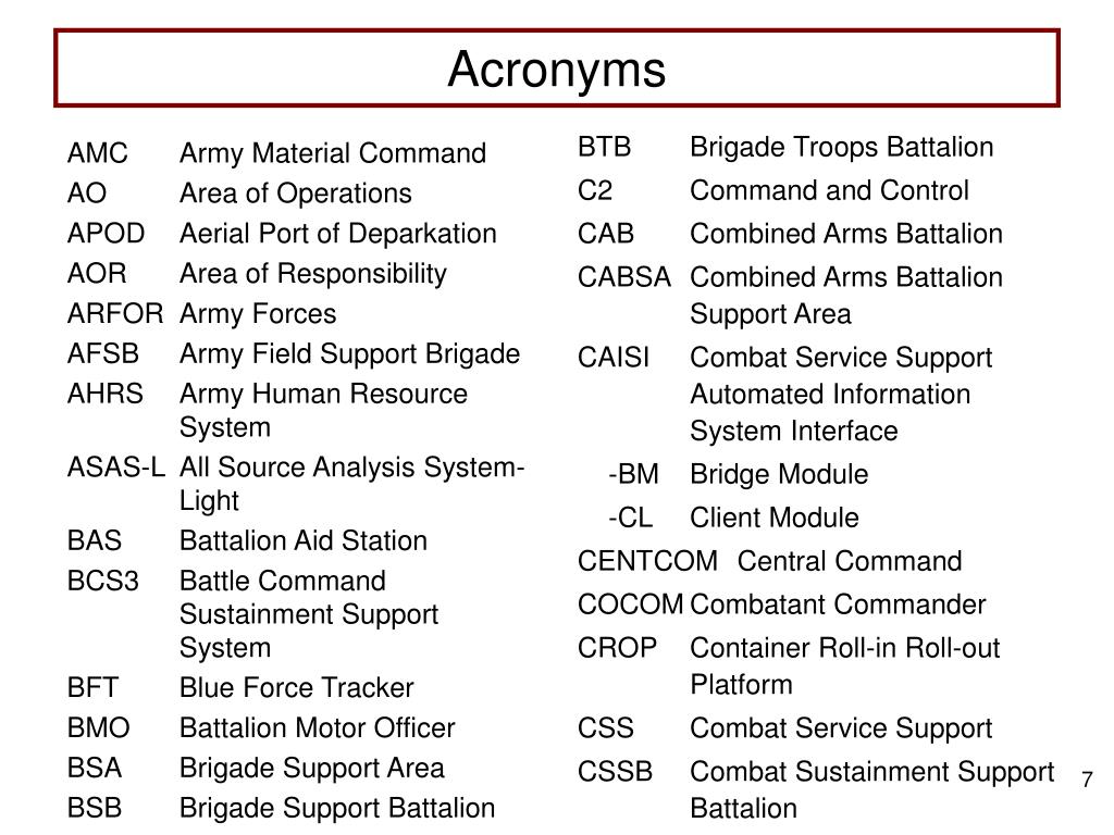 PPT Brigade Support Battalion CSS Leader Teach PowerPoint 