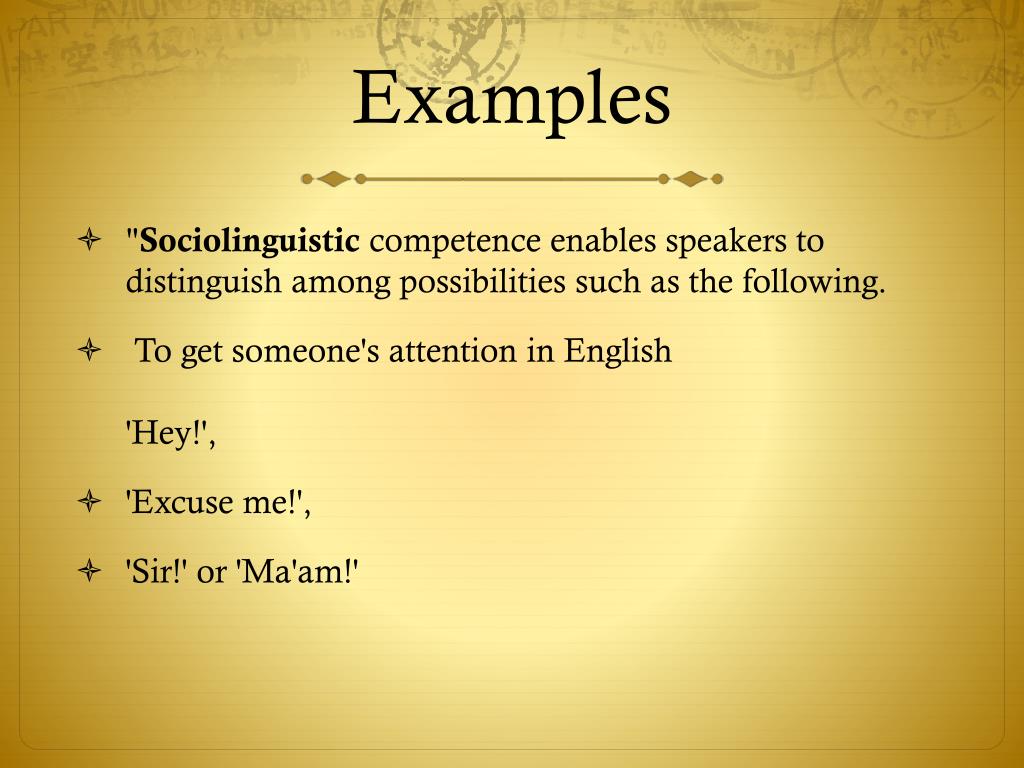 example of sociolinguistics