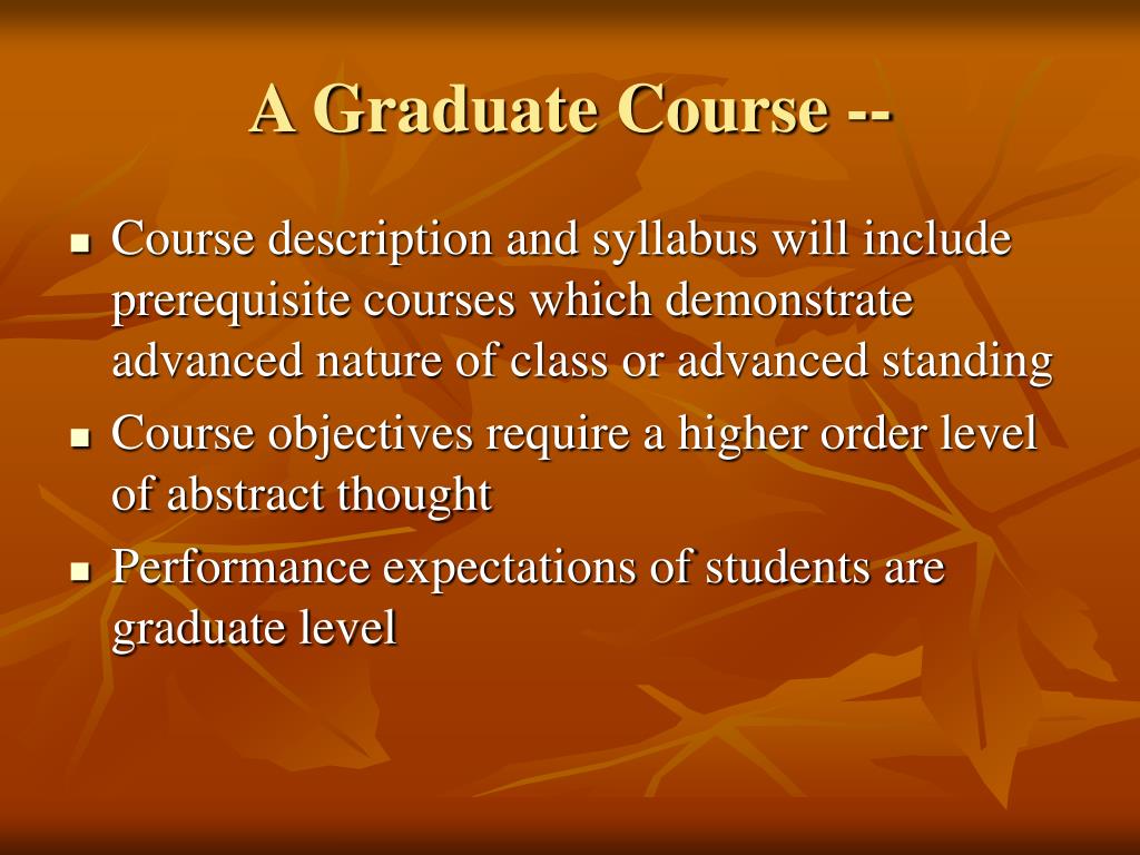 what is graduate course work