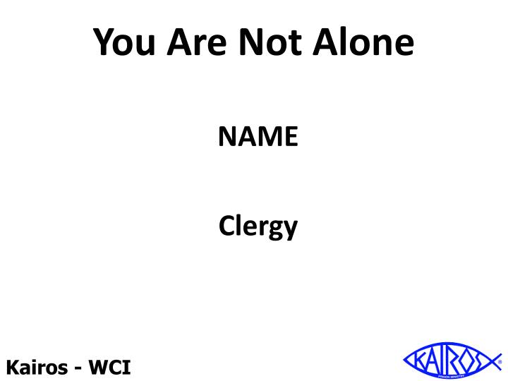 you are not alone n.
