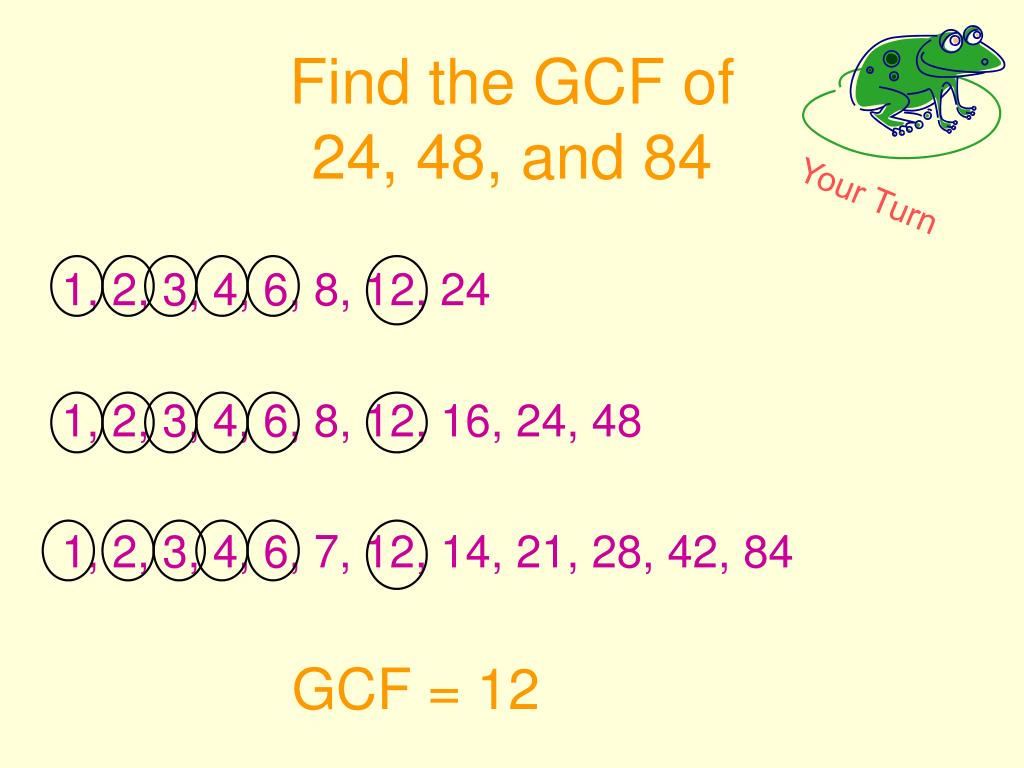 What Is The Gcf Of 12 And 36