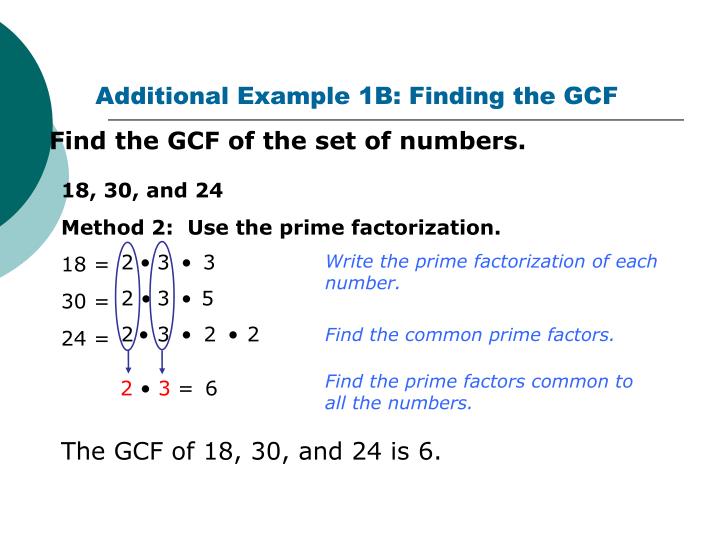 PPT - 4.3 Greatest Common Factors (GCF) PowerPoint Presentation - ID