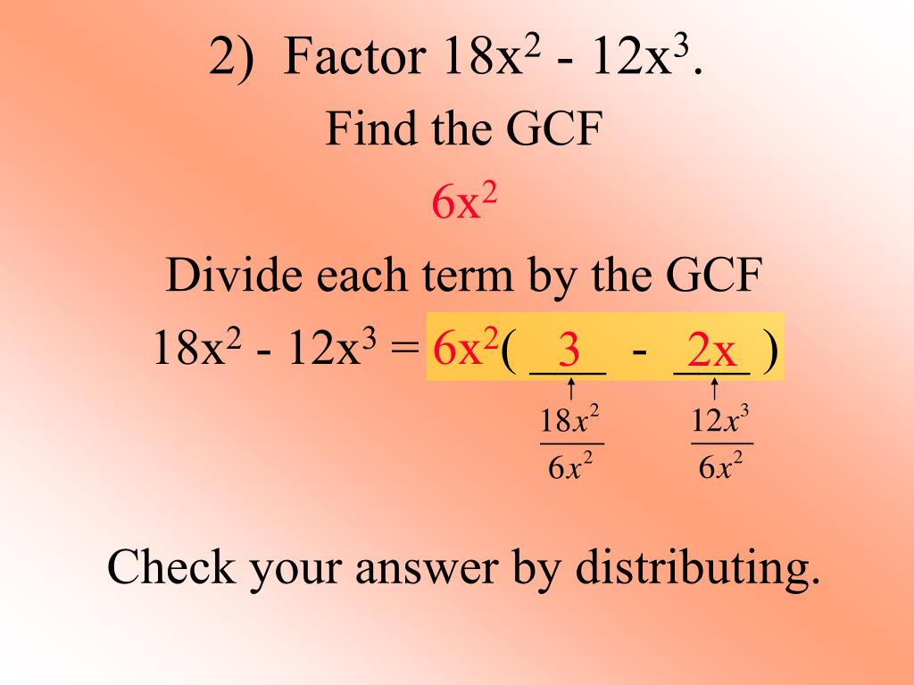 PPT - Objectives The student will be able to: MFCR Ch. 4-4 GCF and ...
