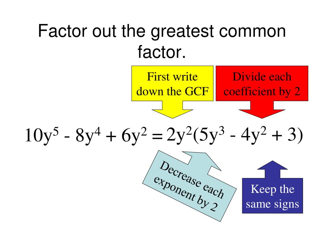 PPT - Section The Greatest Common Factor and Factoring by Grouping ...