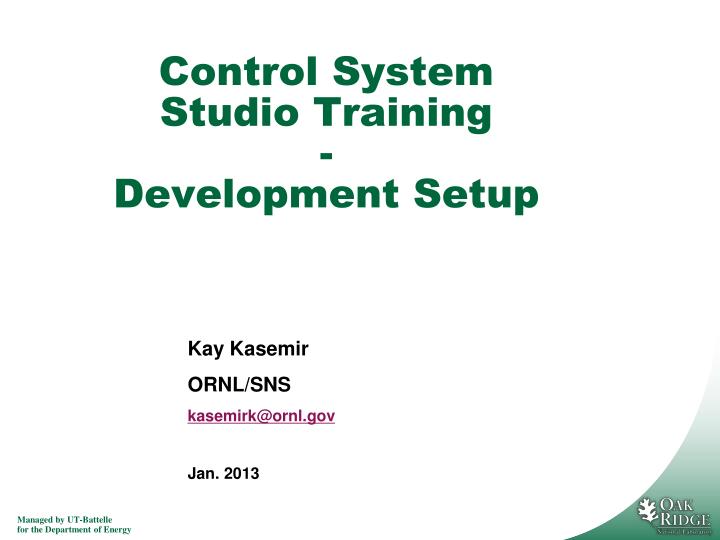 control system studio training development setup n.