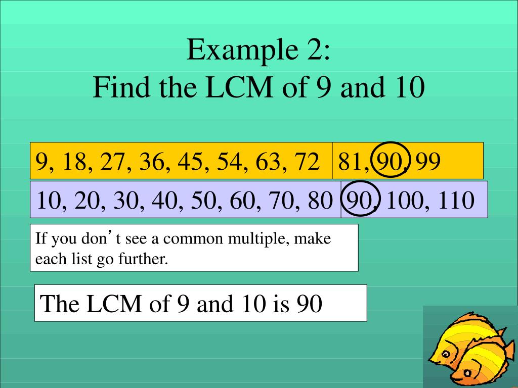 PPT - Review Least Common Multiples and Greatest Common Factors