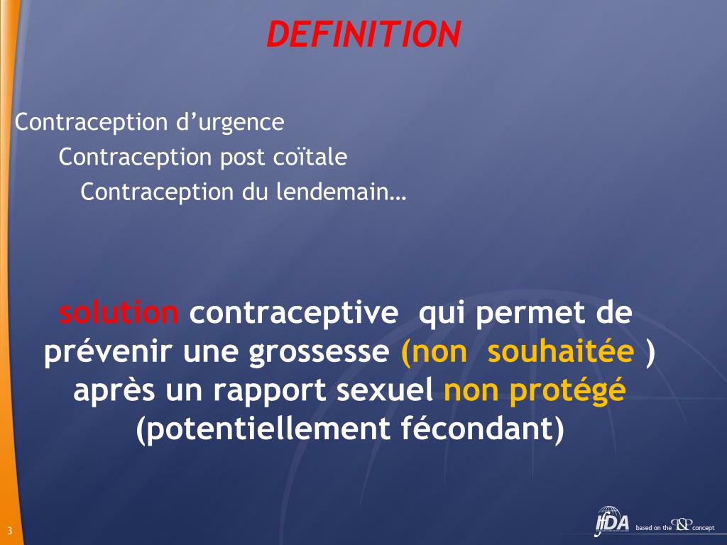 PPT - La contraception d'Urgence PowerPoint Presentation, free ...