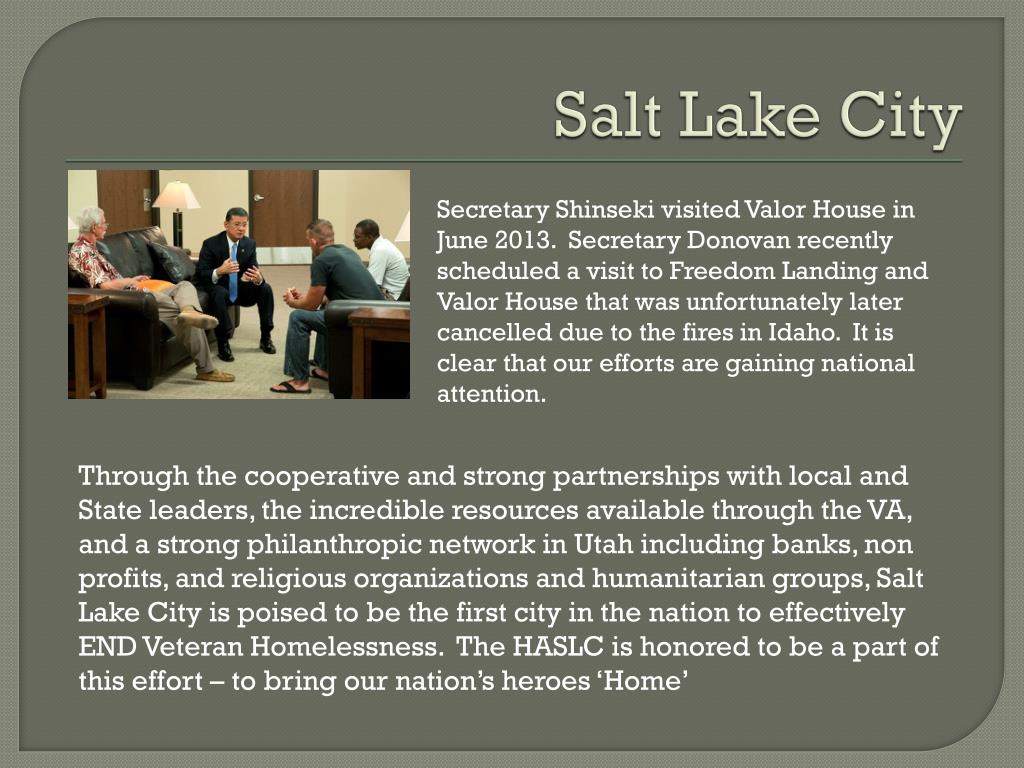 PPT Veteran Homeless Programs Housing Authority of Salt Lake City