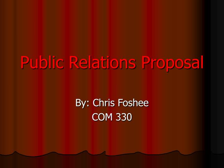 public relations proposal n.