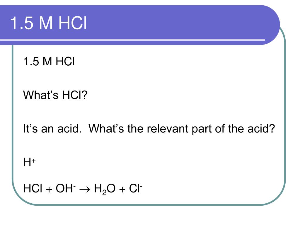 Ch3oh hcl