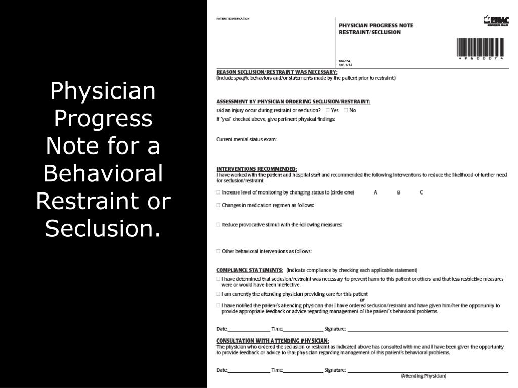 Seclusion Notes Examples PPT - EAST TEXAS MEDICAL CENTER PowerPoint Presentation, free download ...