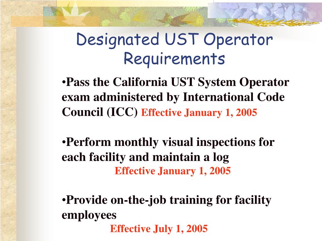 PPT County of San Diego DEPARTMENT OF ENVIRONMENTAL HEALTH UST and