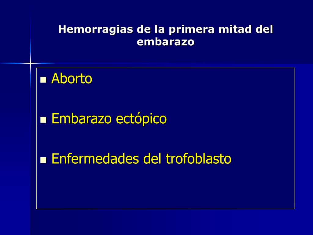 PPT - Hemorragias de la primera mitad del embarazo PowerPoint Presentation  - ID:3311128