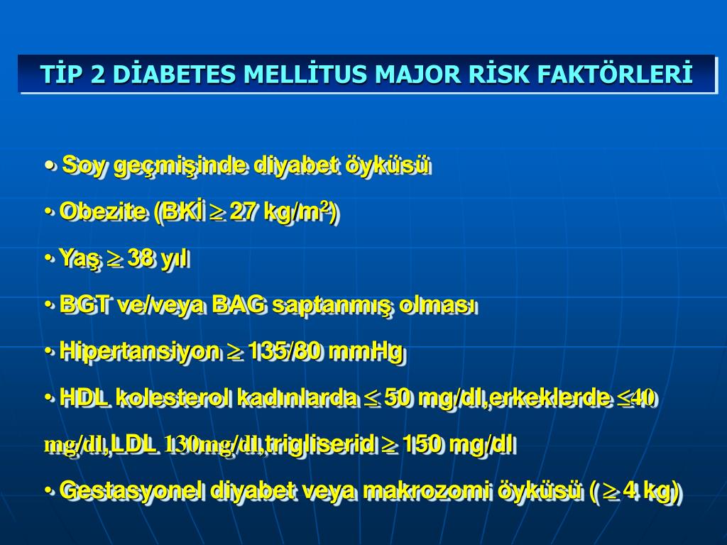 hipertansiyon ve diabetes mellitus öyküsü