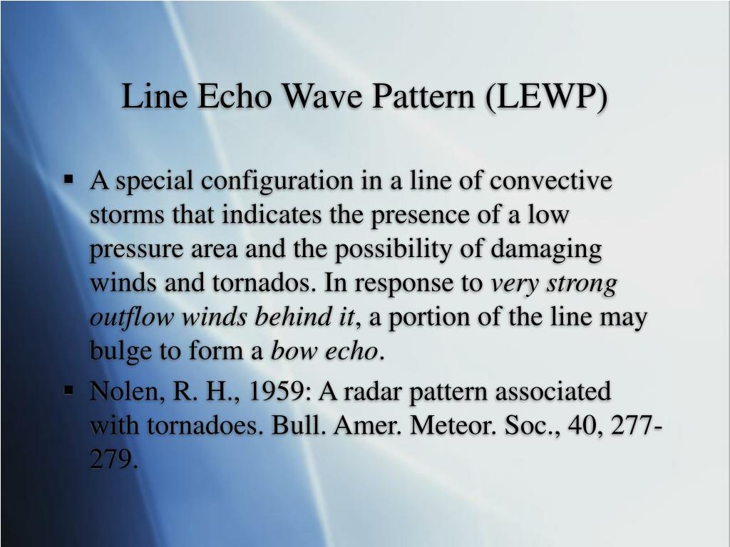 PPT Line Echo Wave Pattern (LEWP) PowerPoint Presentation, free