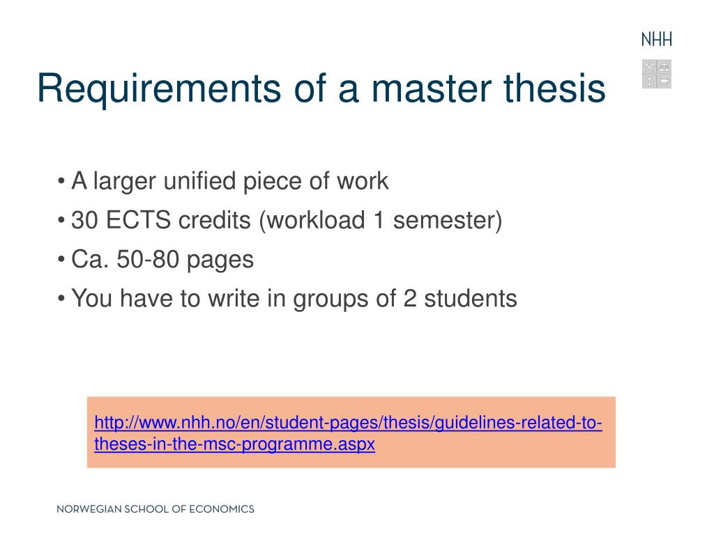 thesis a requirements