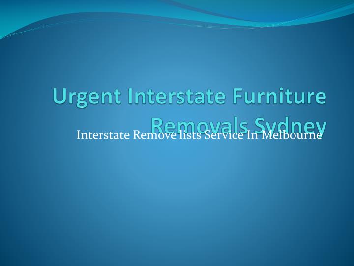 urgent interstate furniture removals sydney n.