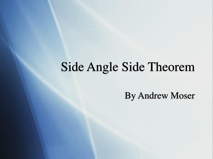 side angle side theorem n.