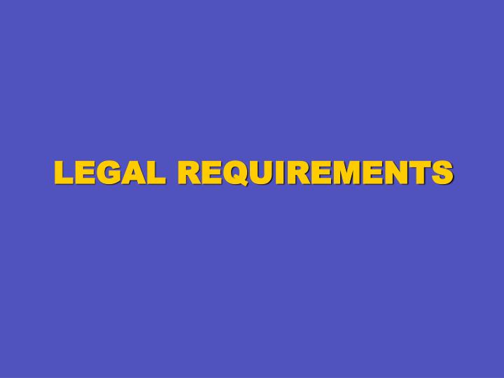 assignment legal requirements