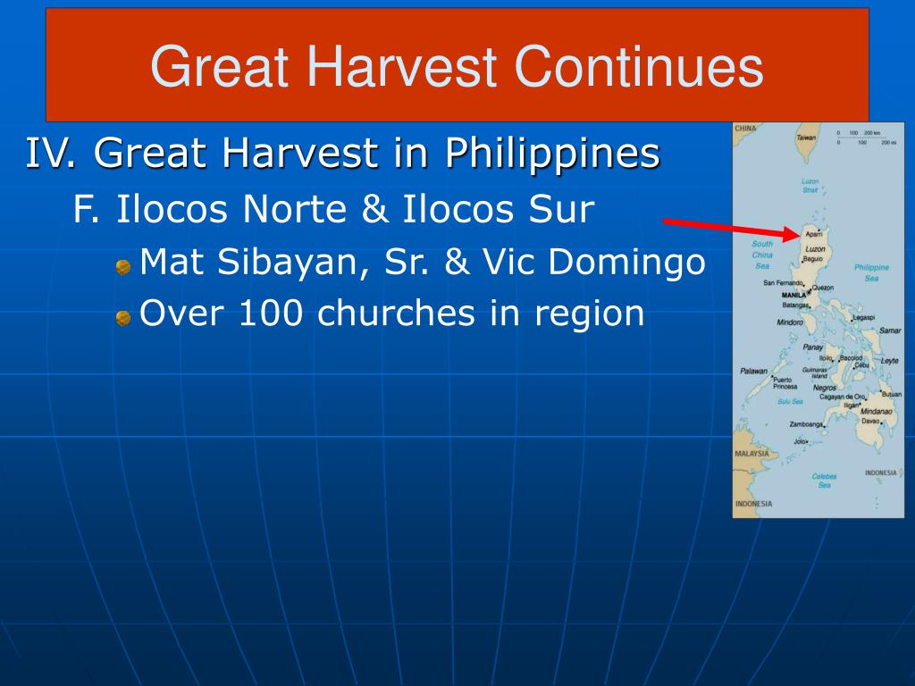 PPT A GREAT HARVEST CONTINUES in the Philippines PowerPoint