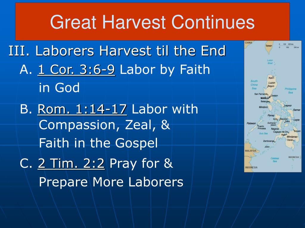 PPT A GREAT HARVEST CONTINUES in the Philippines PowerPoint