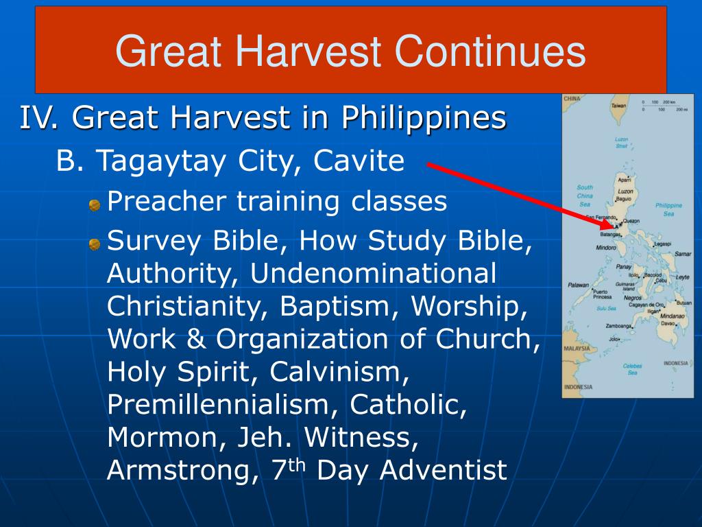 PPT A GREAT HARVEST CONTINUES in the Philippines PowerPoint