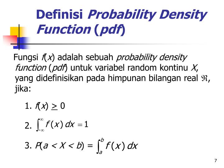 PPT - PROBABILITY DAN JOINT DENSITY FUNCTION PowerPoint 