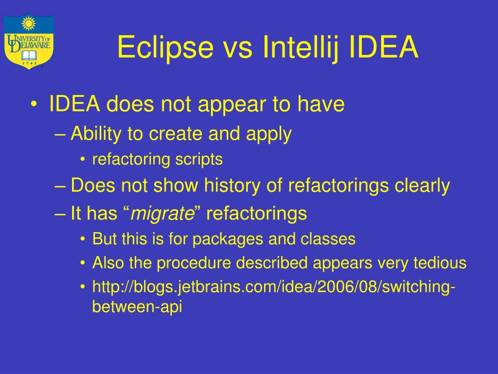 eclipse ide vs intellij