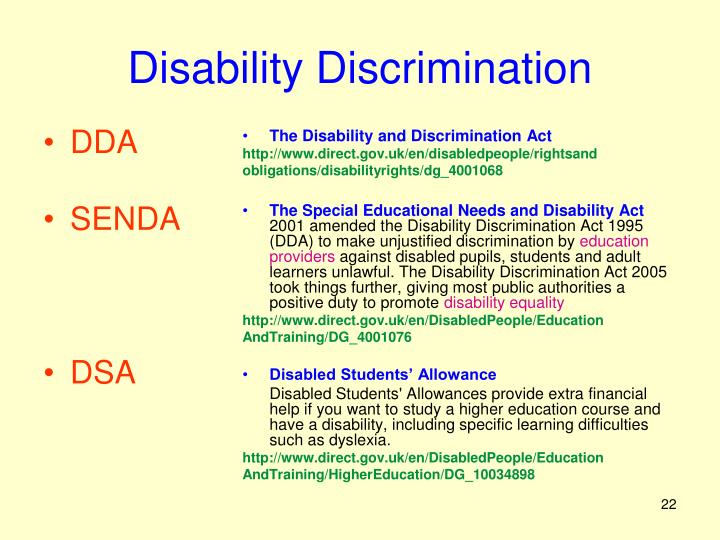 What Is Special Educational Needs And Disability Act 2001