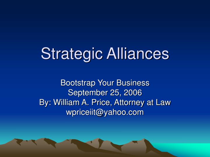 Ppt Strategic Alliances Powerpoint Presentation Free Download Id