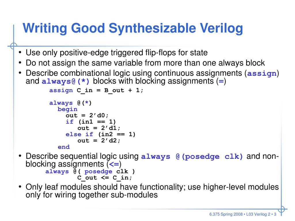 what is verilog assignments