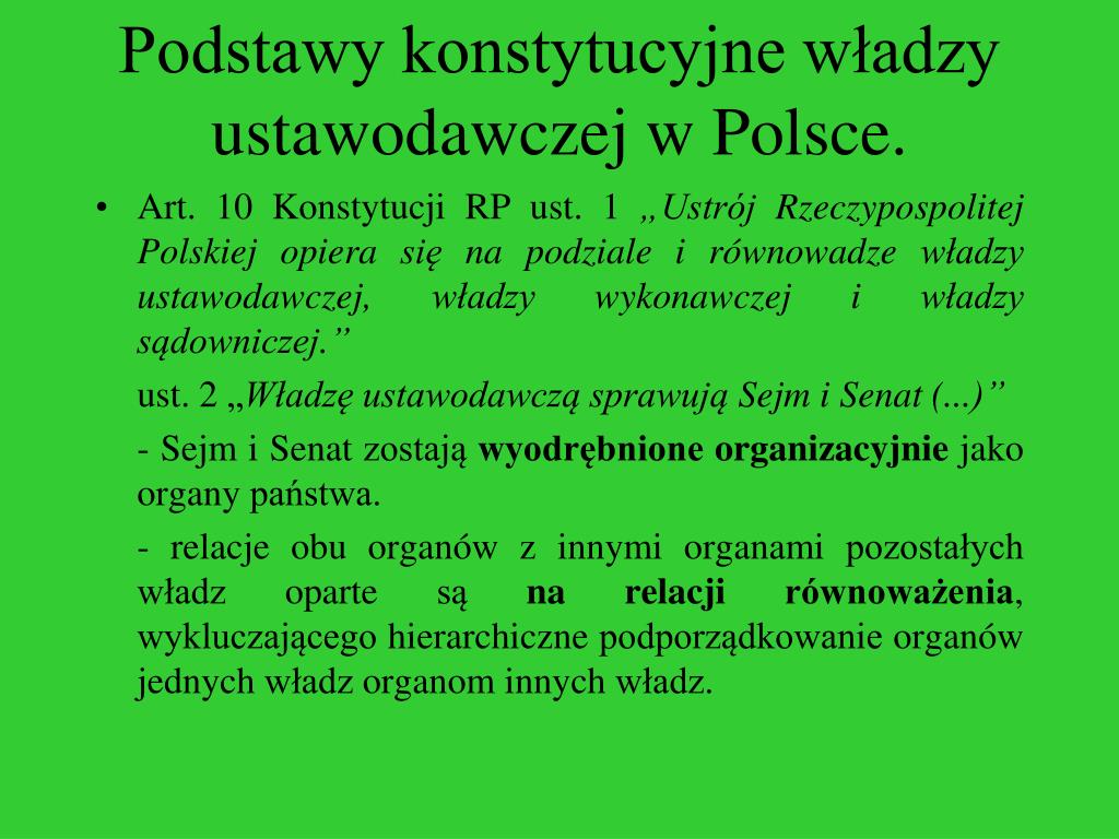 Władzę Ustawodawczą W Polsce Sprawuje PPT - Władza ustawodawcza PowerPoint Presentation, free download - ID