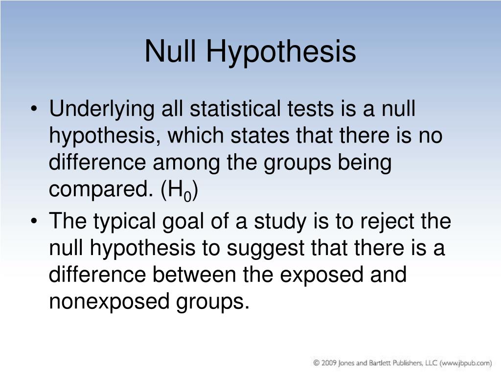 conclusion null hypothesis
