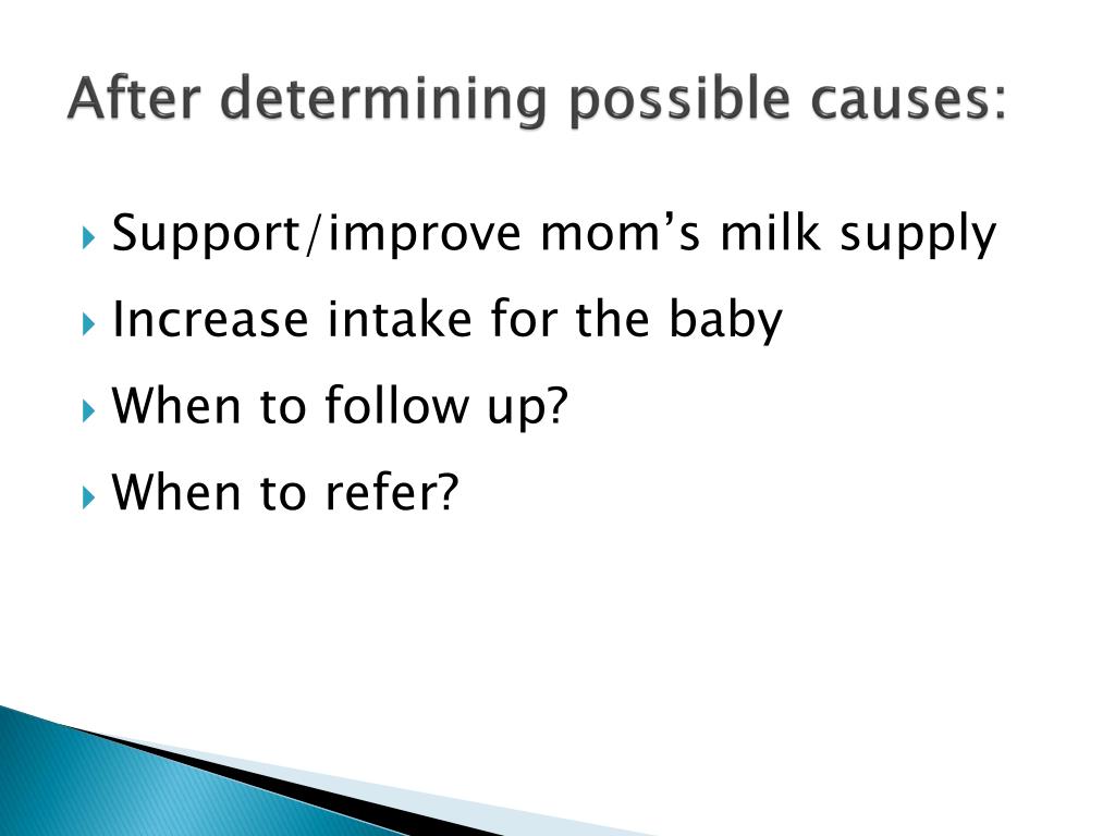 PPT Managing Slow Weight Gain in the Breastfed Infant Assessment
