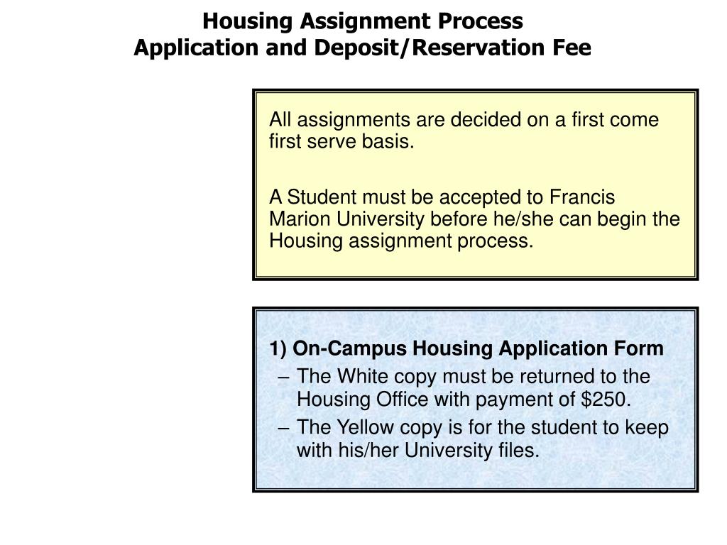 student housing assignment